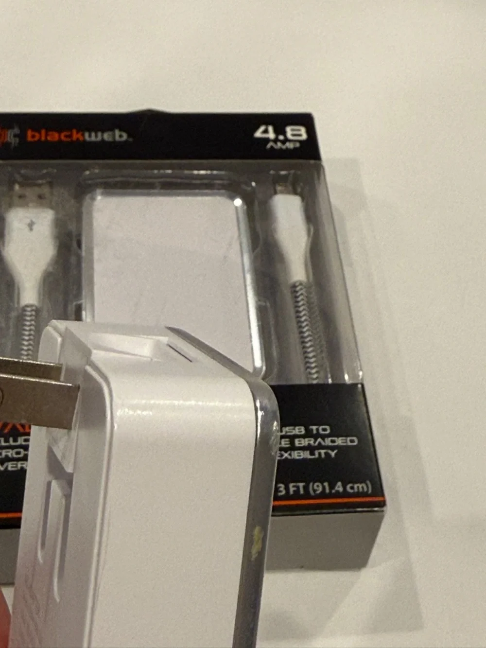 🆕 Blackweb Dual USB Wall Charger 4.8A Fast Charge + 3FT Micro USB Cable